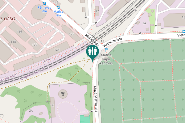 Map showing location of Mazā Matīsa iela 1 Toilet