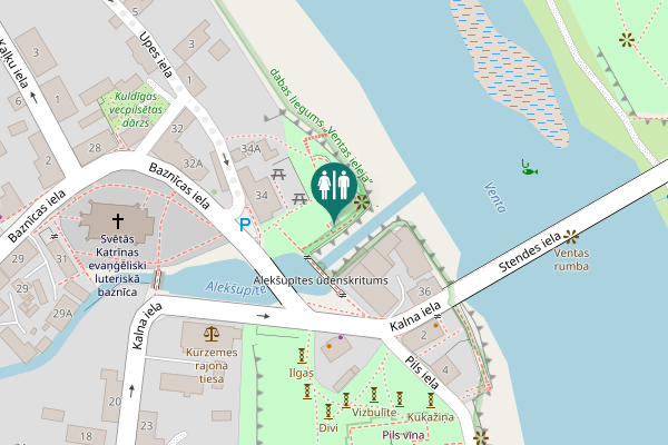 Map showing location of Baznīcas iela 34 Toilet