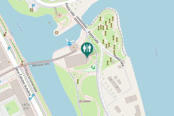 Map showing location of Pasta sala 1 Toilet