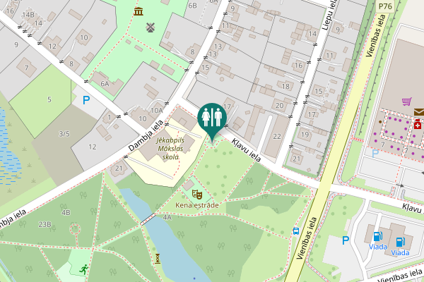 Map showing location of Kļavu iela Toilet