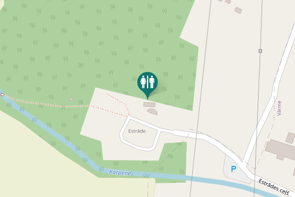 Map showing location of Estrādes ceļš Toilet