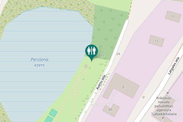Map showing location of Sporta iela 22 Toilet