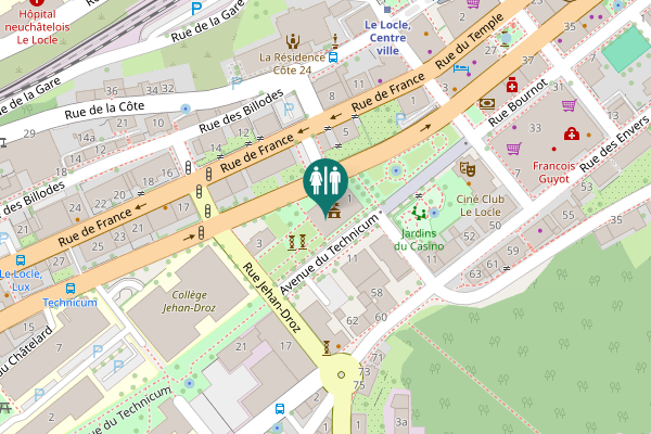Map showing location of Avenue du Technicum 11 Toilet