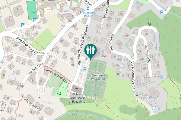 Map showing location of Via alla Chiesa di Pazzalino 7 Toilet