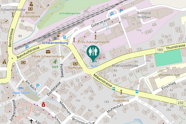 Map showing location of Thunstrasse 1 Toilet