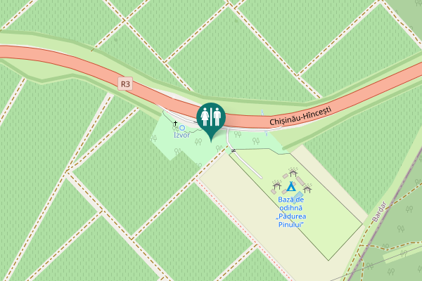 Map showing location of Chișinău-Hîncești Toilet