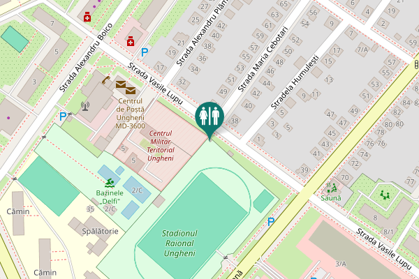 Map showing location of Strada Vasile Lupu Toilet