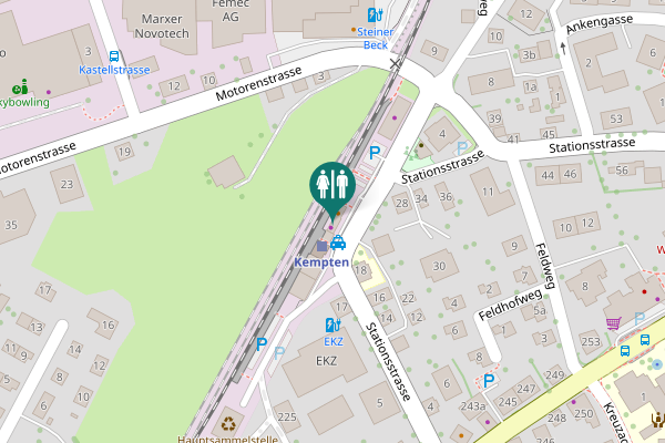 Map showing location of Stationsstrasse 19 Toilet