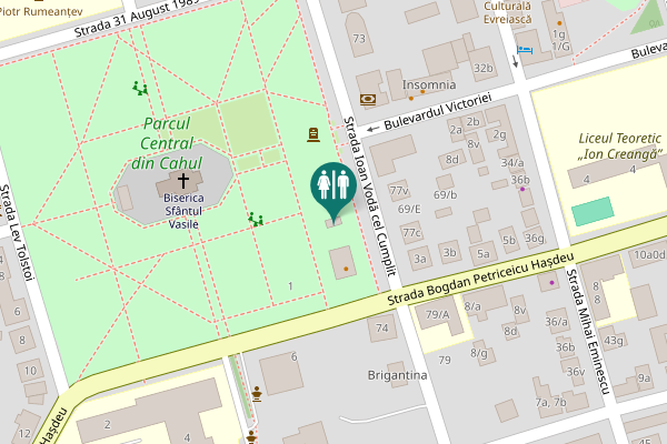 Map showing location of Strada Bogdan Petriceicu Hașdeu 3 Toilet