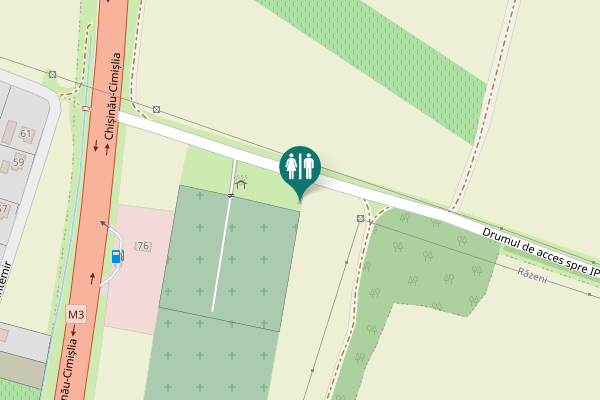 Map showing location of Drumul de acces spre IP "Botna" Toilet