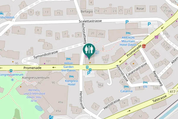 Map showing location of Promenade 105 Toilet