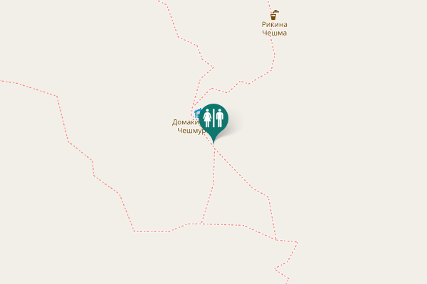 Map showing location of Selce Toilet