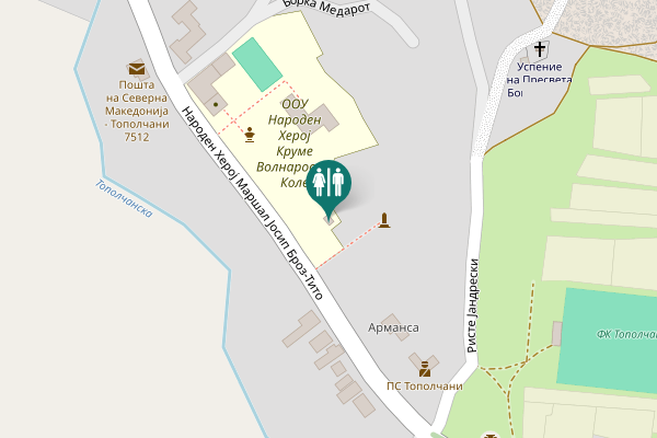 Map showing location of Naroden Heroj Marshal Josip Broz-Tito 6 Toilet