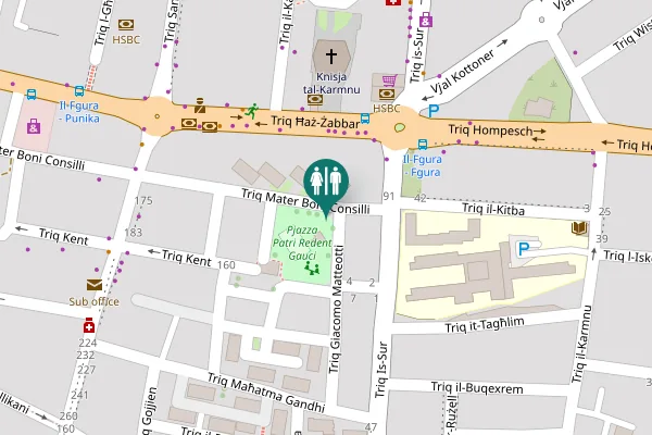 Map showing location of Triq Mater Boni Consilli Toilet