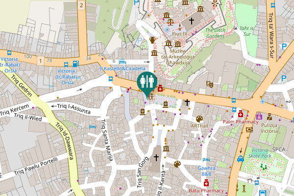Map showing location of Triq Sir Michelangelo Refalo Toilet