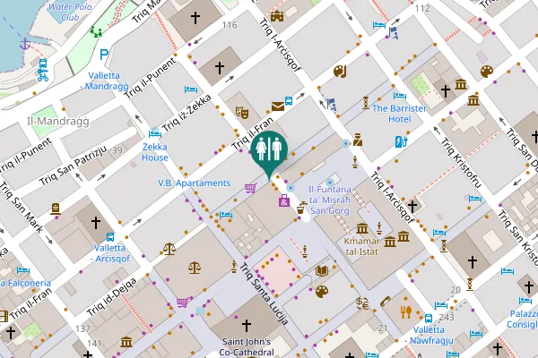 Map showing location of Strait Street 63 Toilet