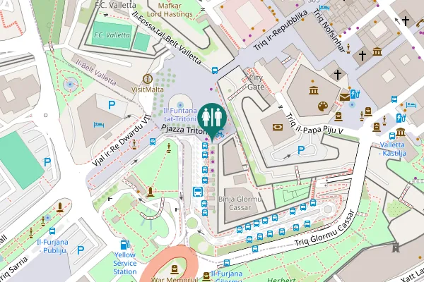 Map showing location of Triton Square Toilet