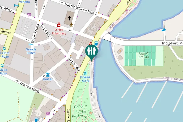 Map showing location of Triq ix-Xatt Toilet