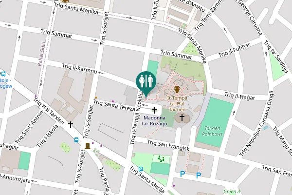 Map showing location of Triq Santa Tereża Toilet
