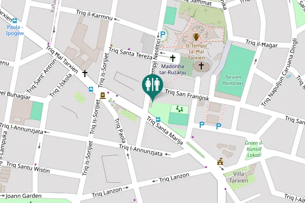 Map showing location of Triq it-Tempji Neolitici Toilet