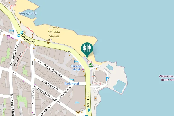 Map showing location of Tower Road 124 Toilet