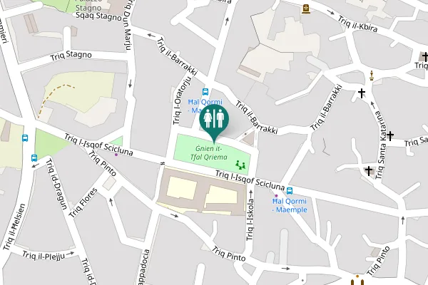 Map showing location of Pjazza Federico Maempel Toilet