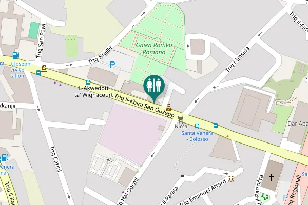 Map showing location of Saint Joseph High Street Toilet