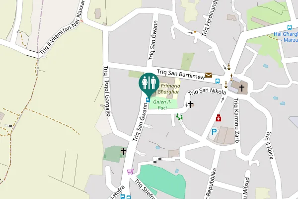 Map showing location of Saint John Street Toilet