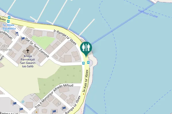 Map showing location of Ta' Xbiex Sea Front Toilet