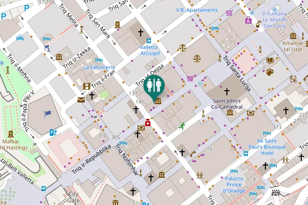Map showing location of Republic Street 21 Toilet