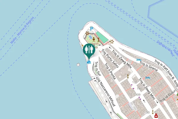 Map showing location of Triq Nazzareno Mifsud Toilet