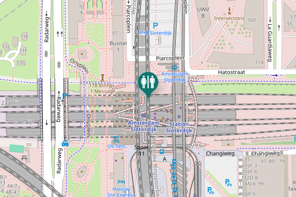 Map showing location of Orlyplein 117 Toilet