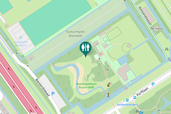 Map showing location of Korftlaan 3A Toilet