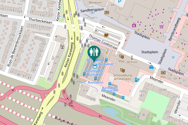 Map showing location of Thomas Cookstraat 5 Toilet