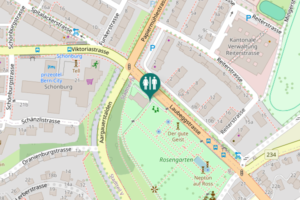 Map showing location of Laubeggstrasse 1 Toilet