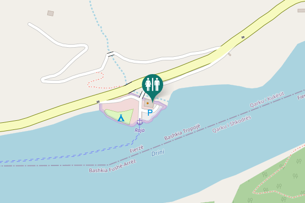 Map showing location of Breg-Lumi Toilet