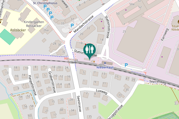 Map showing location of Stationsstrasse 28a Toilet