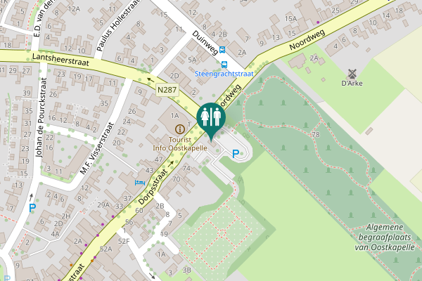 Map showing location of Dorpsstraat 76 Toilet