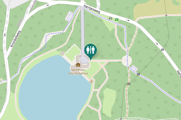Map showing location of Hoenderloo Toilet