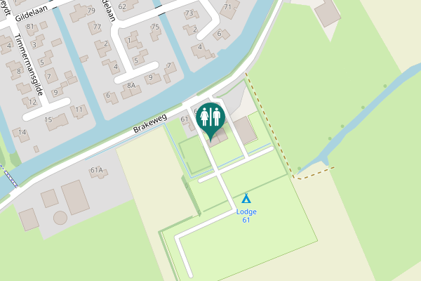 Map showing location of Brakeweg 61 Toilet