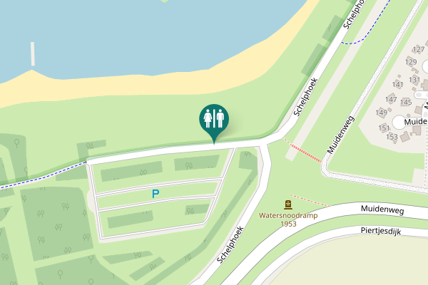 Map showing location of Oud-Sabbinge Toilet