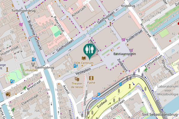 Map showing location of Vesteplein 134 Toilet