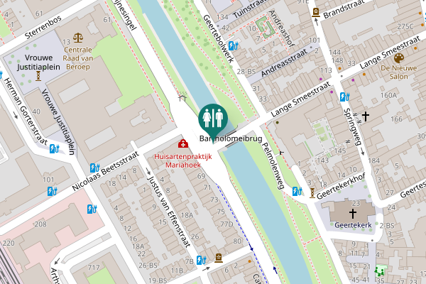Map showing location of Catharijnesingel Toilet