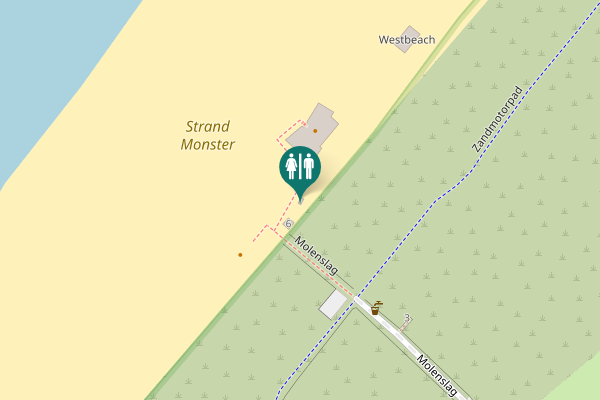 Map showing location of Molenslag 6 Toilet