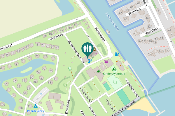 Map showing location of Elzenlaan Toilet