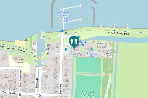 Map showing location of Zuivelweg 26 Toilet