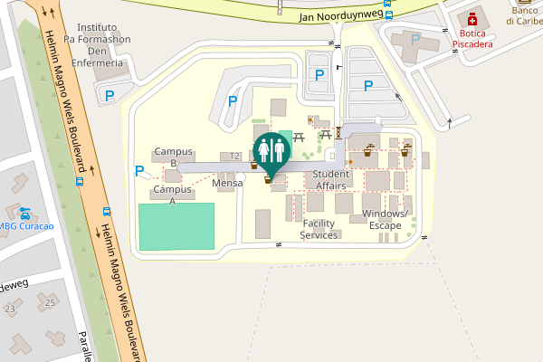Map showing location of Helmin Magno Wiels Boulevard T2 Toilet