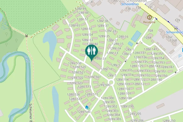 Map showing location of Valkenburgerweg 128V-40 Toilet
