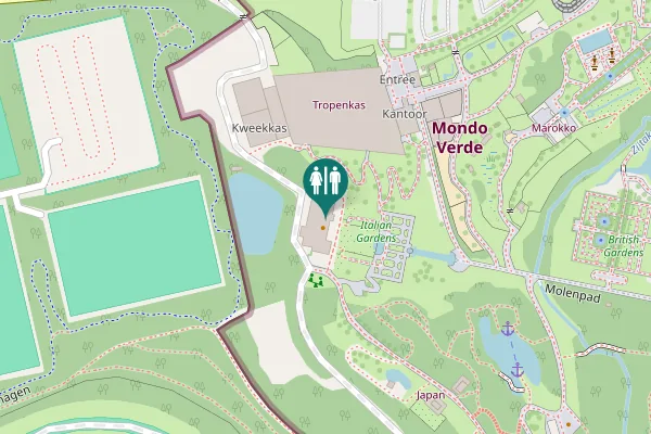 Map showing location of slingerpad Toilet