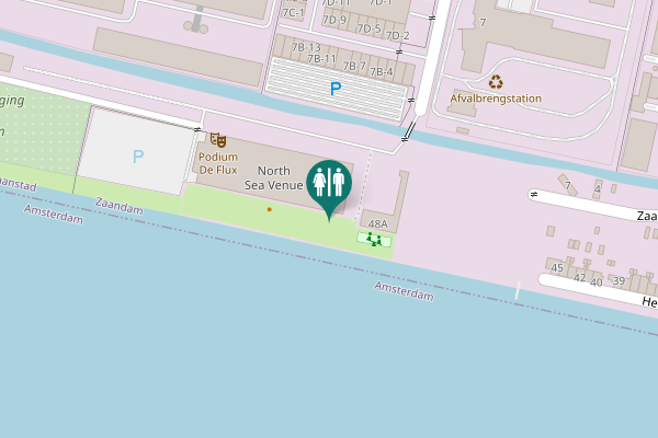 Map showing location of Hemkade 48 Toilet